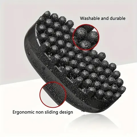 1PCS Portable Rubber Hair Curler Sponge, Durable and Washable, Suitable for Men and Women, Essential Barber Tool, Hair Styling Tools, Styling Brush for Curly Hair, Curl Defining Brush, African Wave Sponge Ball