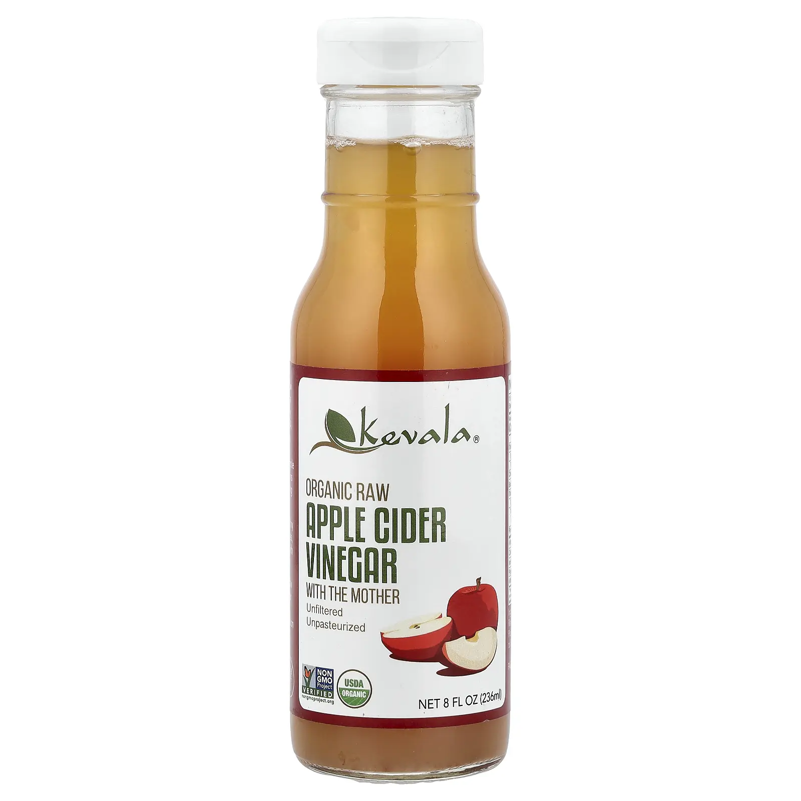 Kevala Organic Raw Apple Cider Vinegar, With The Mother, 8 fl oz (236 ml)