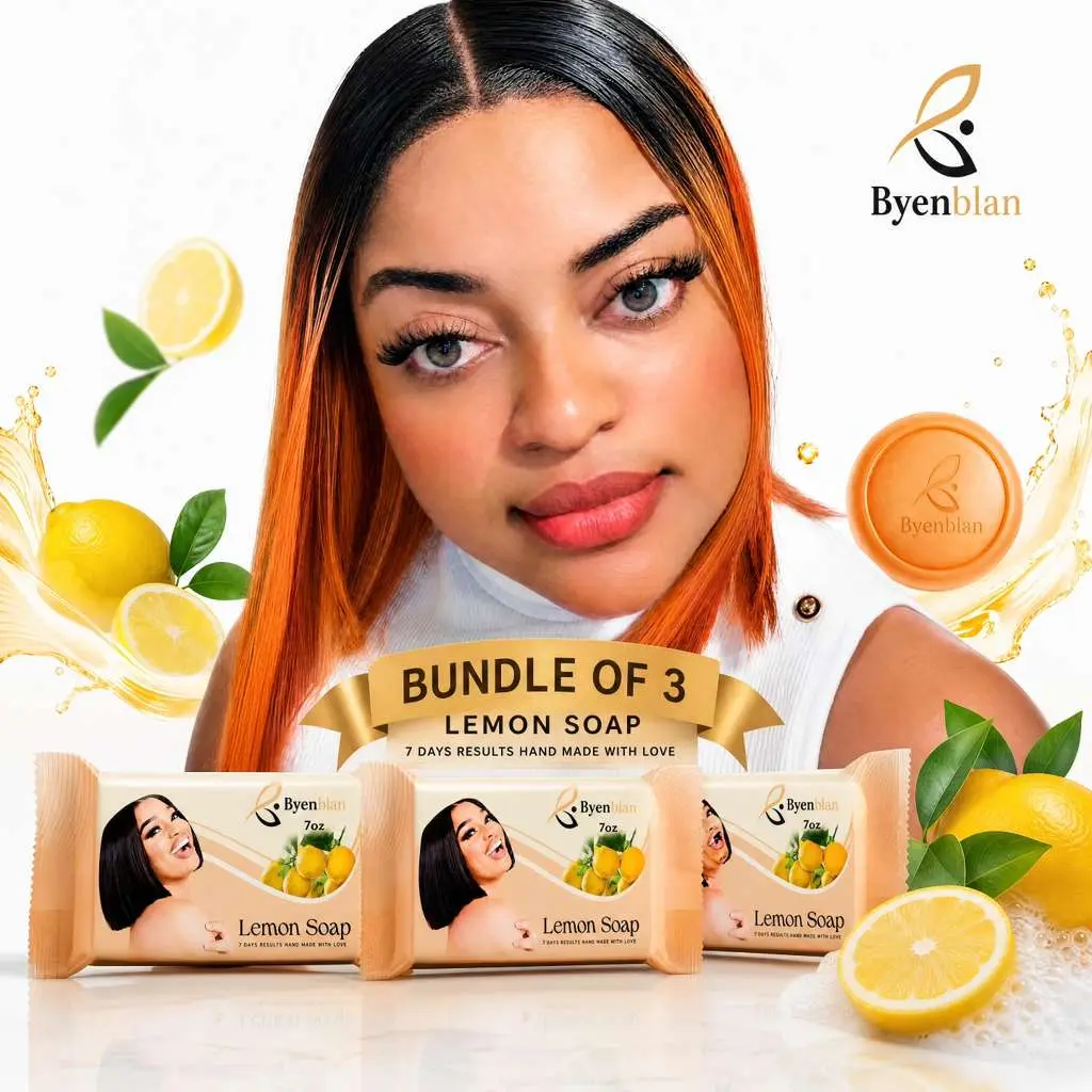 ManMan Dani, Sets of 3Pcs Byenblan Lemon Face & Body soap 7 oz Cleansers