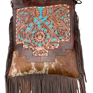 Women’s fringe leather purse