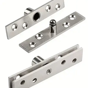 5 sets of polished stainless steel 360-degree rotating hinges - heavy-duty 304 stainless steel structure, 360-degree rotating door hinges, suitable for cabinets and furniture - Easy to install, door hinges, used for door and cabinet hardware