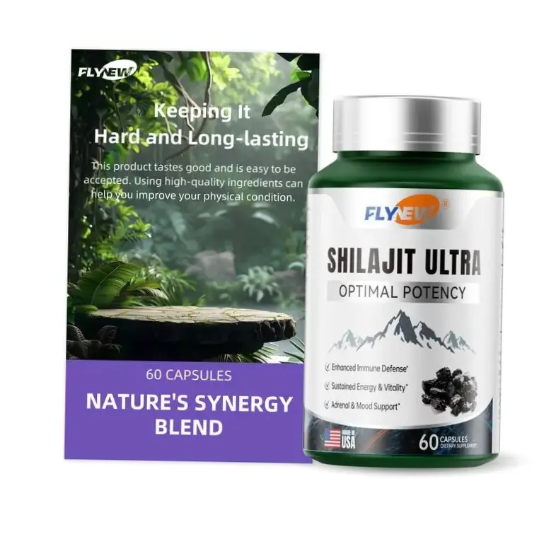 FLYNEW Shilajit Ultra Capsules |   60 Count Made in USA |   Optimal Potency |   Adult Energy, Stamina & Immunity Boost |   Antioxidant Health Support