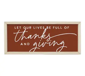 Sincere Surroundings 24" Thanks And Giving Farmhouse Frame