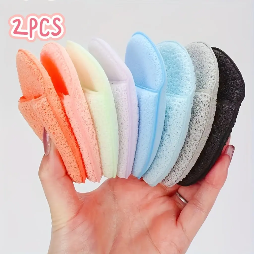2-Pack Deep Cleansing Exfoliating Facial Sponge, Reusable, Removes Blackheads and Deeper Dirt, Ideal for Normal Skin, Beauty and Skincare, Exfoliating Face Pads