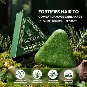 Anti-Hair Loss Shampoo Bar (120g). Biotin & Herbal Formula With 14 Ingredients Including Usma Grass, Ginseng & Tea Tree Oil. Strengthens Roots, Cleanses, Nourishes And Protects—Perfect For Thinning Hair Growth ,Mother's Day gift