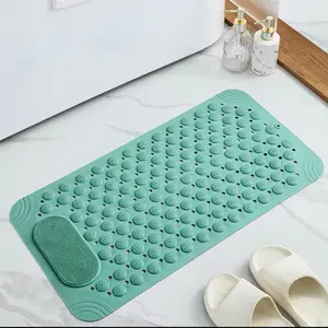 Premium Non-Slip Shower Bath Mat - Soft PVC Safety Rug with Suction Cups & Quick-Dry Foot Massage