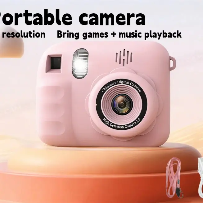 Kids' HD Digital Camera - Portable Electronic Camera, Children's 2.4 in TFT Screen Cam, 640mAh Long-Lasting Battery, for On-the-Go Recording & Educational Use (Mother's Day Gift) techvibes