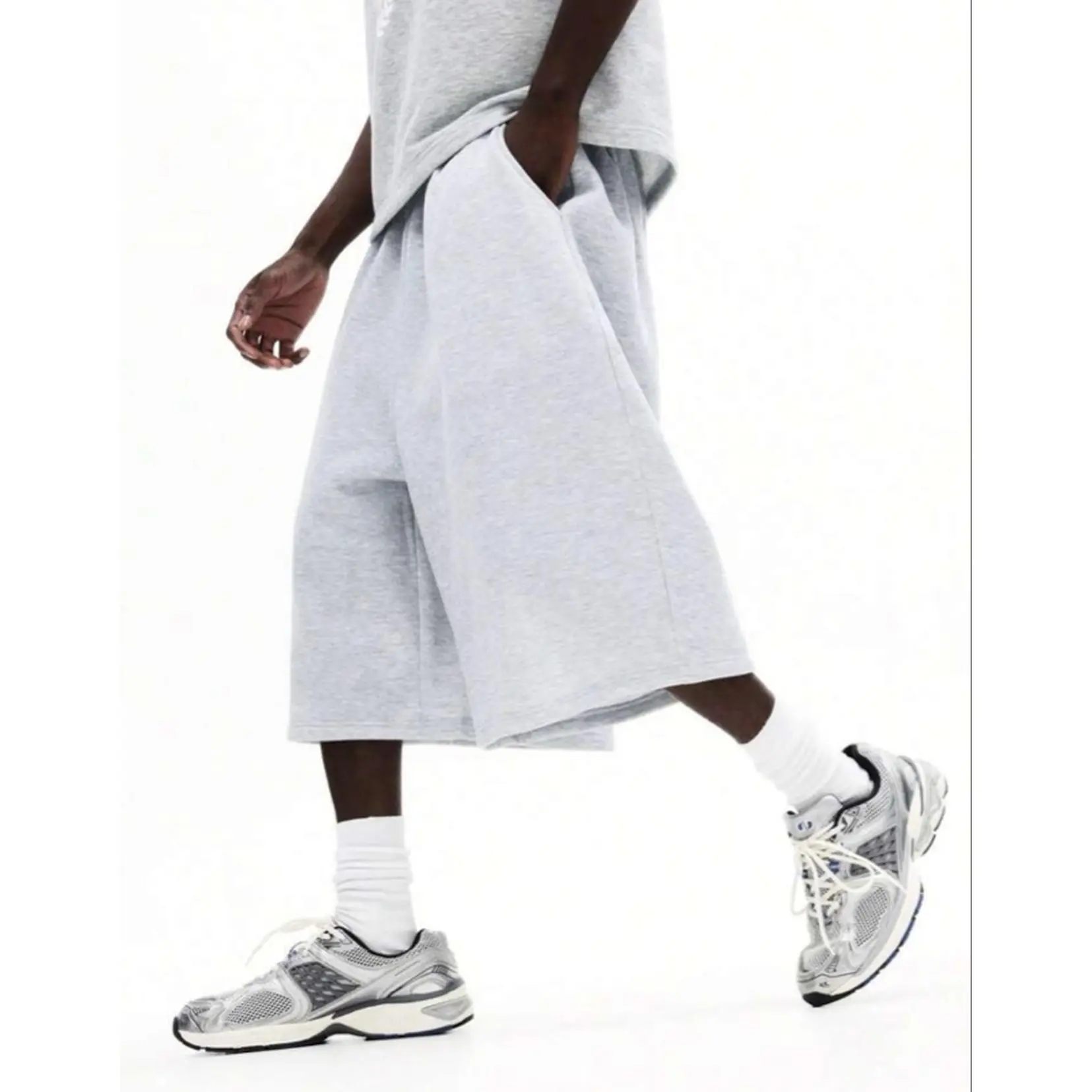 Relaxed Fit Heathered Sweatpants with Elastic Waistband and Ribbed Cuffs for Loungewear and Casual Comfort Daily Wear