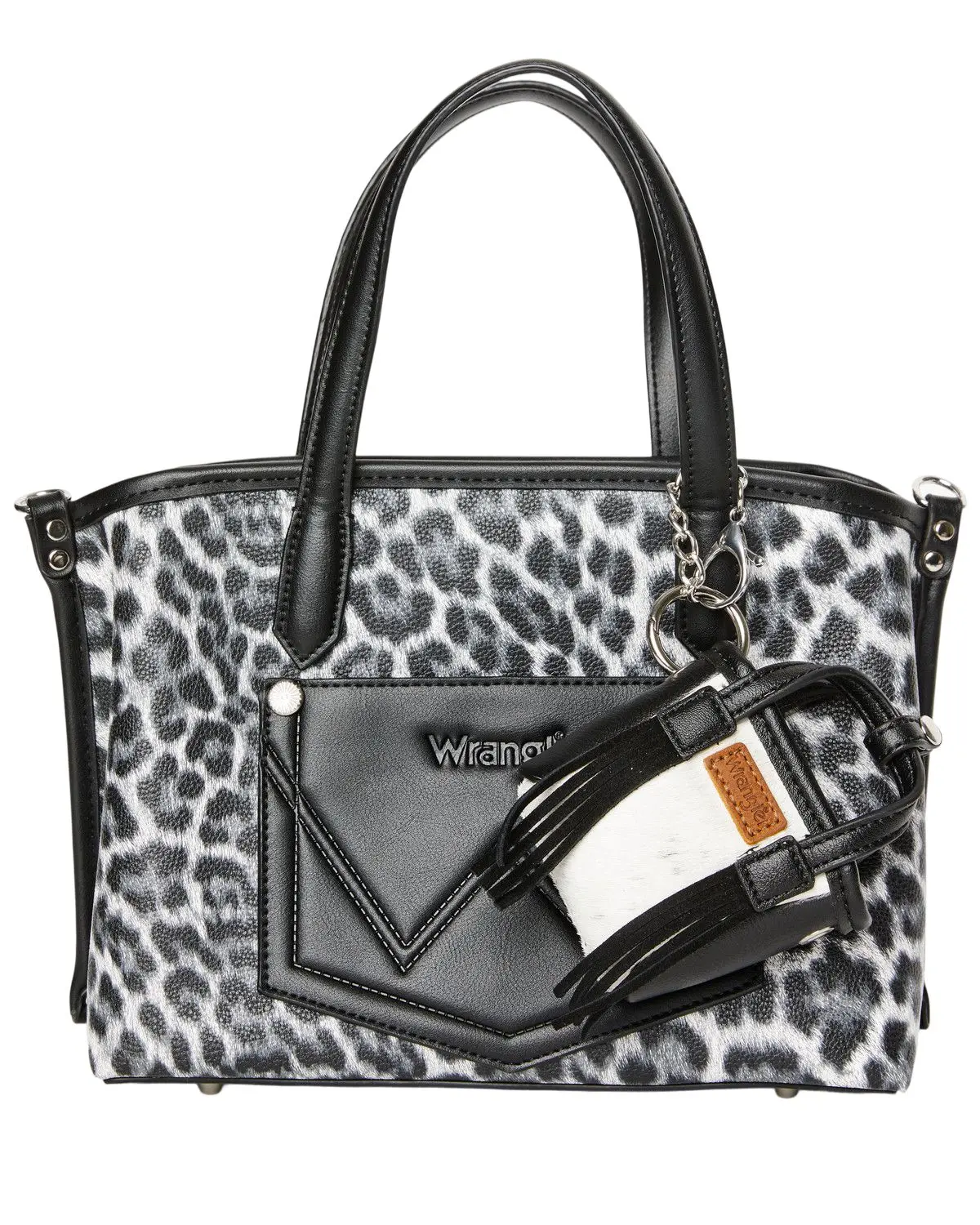 Wrangler Unisex X Boot Barn Cowhide Mini Handbag Charm - Wgh-1007 Bk