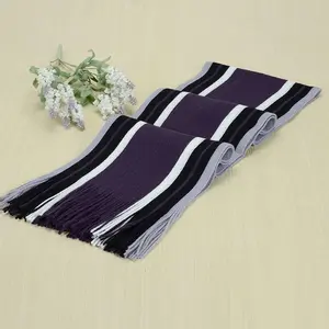 Casual Cashmere Men Striped Scarf Neck Warm Tassel Stole Winter Long Shawl Soft Thick Neck Wrap