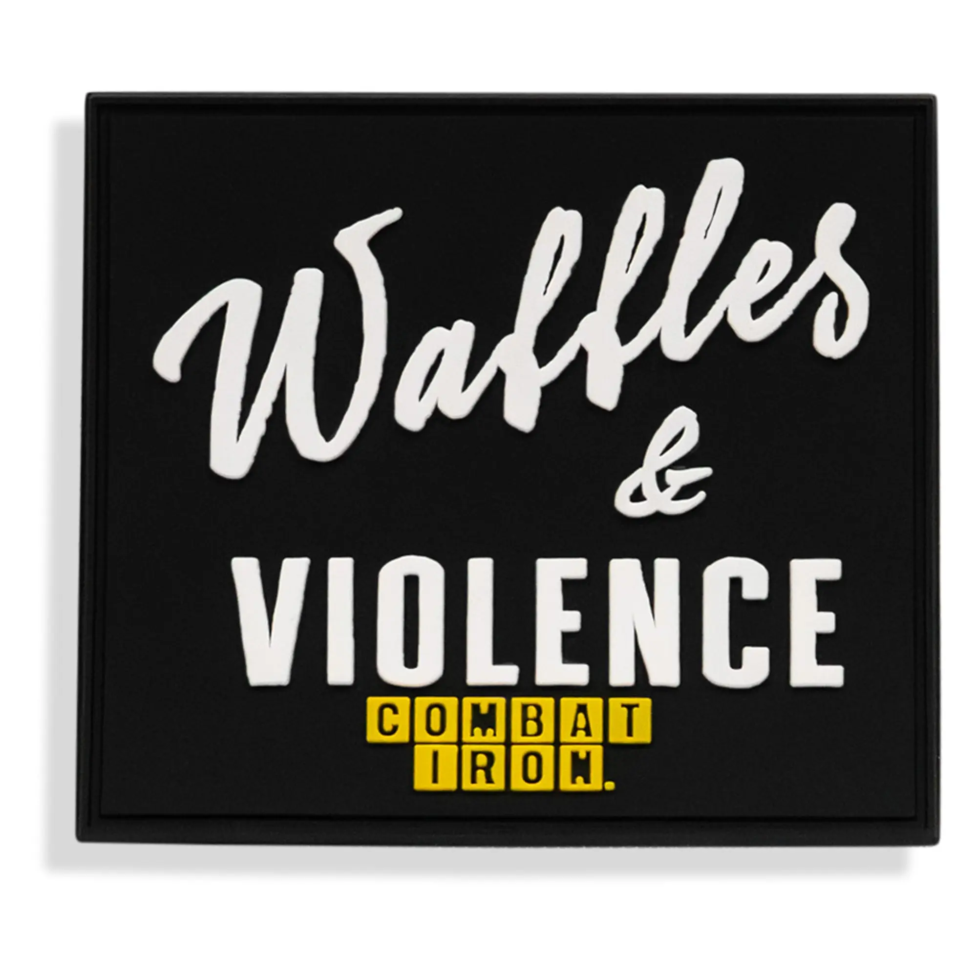 Waffles & Violence PVC Velcro Combat Tactical Morale Patch, 3x2 in Patch Size, 3in Wide Hook Back, Doesn’t Fade Easy Swap Classic Car Interior Accessory for Wear on Range Bag & Automotive Styling