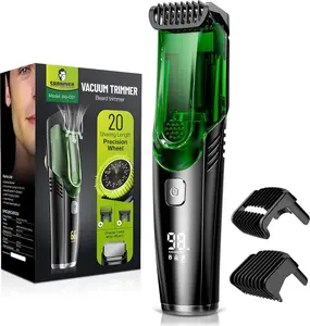 Ditch the Grooming Mess with the Ultimate Vacuum Beard Trimmer – A Waterproof, Rechargeable Trimmer That Captures Hair as You Cut, Leaving Your Sink Spotless