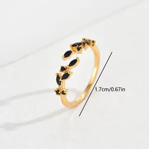 1pc 1pcs Unisex Copper Leaf-Shaped Ring Suitable for &, Retro Minimalist with Leaf, Everyday Wedding Anniversary Gift, Year-Round Versatile Wear for Daily or Special Occasions