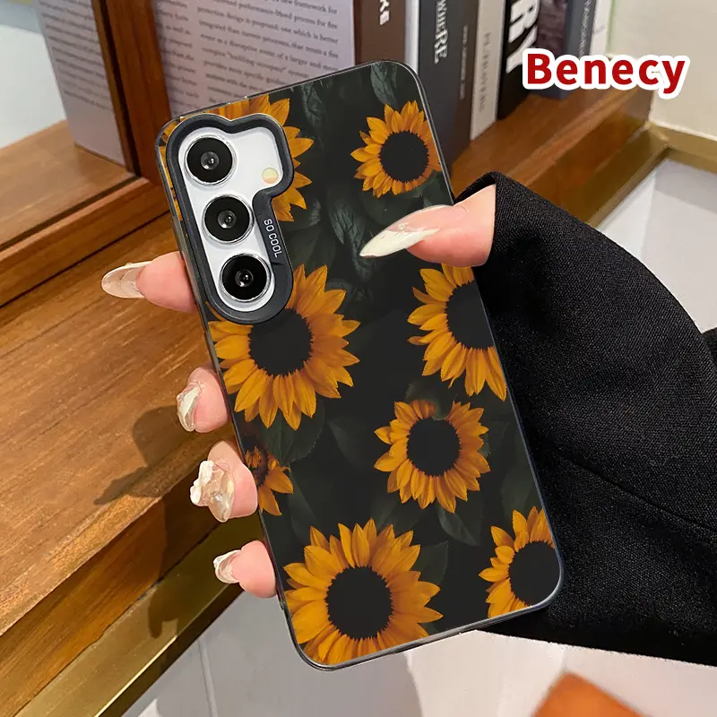 Mobile Phone Case Shell, Compatible with Samsung Galaxy S22+ S23 Ultra S24 Plus S25, Sunflower Symphony Pattern Plastic Casing, Anti-Scratch Shockproof Pocket-Friendly Durable Protection Accessories