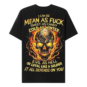 Chaosmoda Generation X I Can Be Mean As Fuck Sweet As Candy Cold As Winter Custom Year Skull T-shirt Breathable Tshirt Cotton