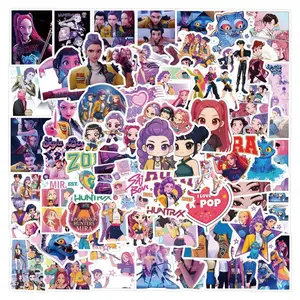 Kpop Demon Hunters 56 Pcs Graffiti Stickers Set for DIY Phone Case Skateboard Luggage Trendy Anime Character Designs Cellphone Casing Accessories