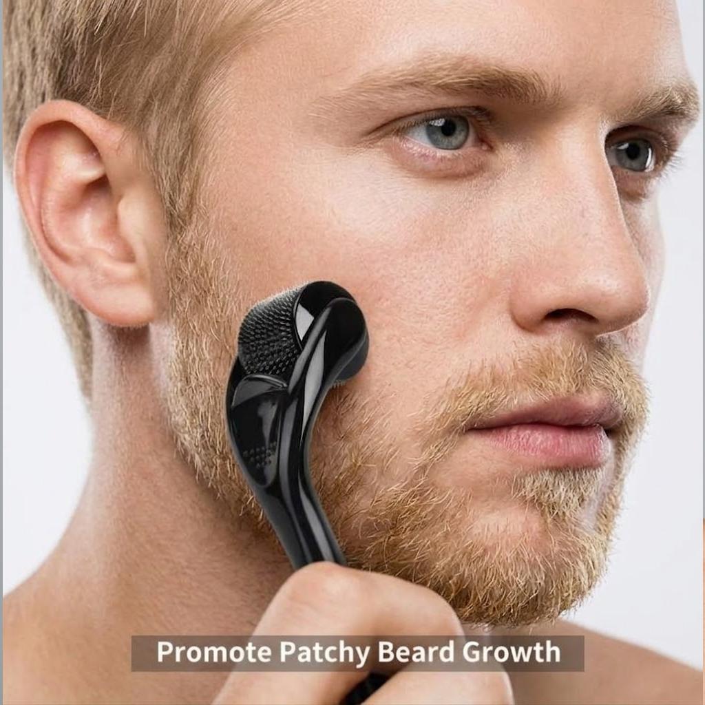 Derma Roller for Beard and Face Skin, Microneedle Roller for Women & Men – Safe, Easy to Use, 0.25mm