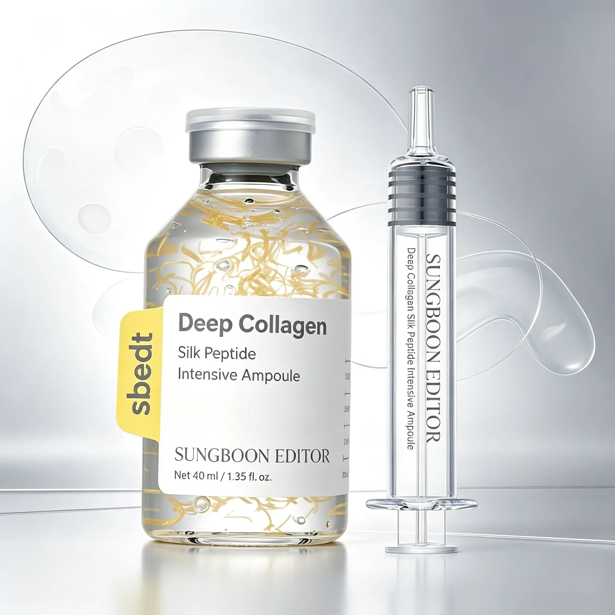 Sungboon Silk Lifting Peptide Ampoule, Korean Anti-Aging Facial Serum with Peptides & Deep Collagen, At-Home Face Lifting Ampoule for Wrinkle Reduction, Skin Plumping & Smoothing