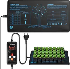 10"x 20.75" Seedling Heat Mat with Digital Thermostat Combo Set,  Heating Pad for Germination,Indoor Gardening,Greenhouse
