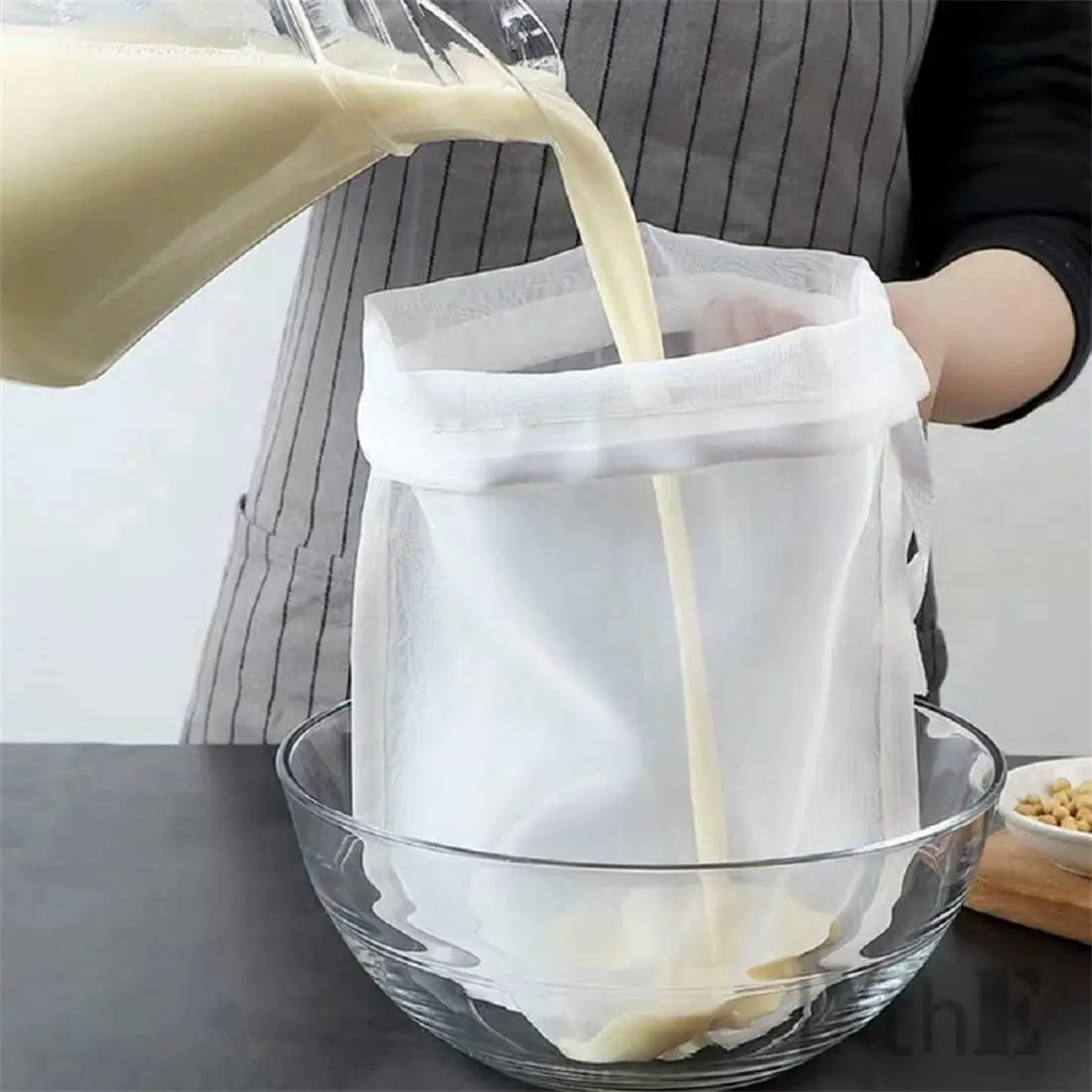 Grade Soy Milk Filter Bags, 200 Micron 20*30CM Fine Mesh Bag Milk Filter Bag All Purpose  Strainer Nylon Cheesecloth