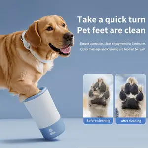 Electric Pet Foot Bath Cup, Automatic Dog Paw Cleaner, Universal Cat and Dog Nail Cleaning Tool, Pet Foot Care Beauty Device