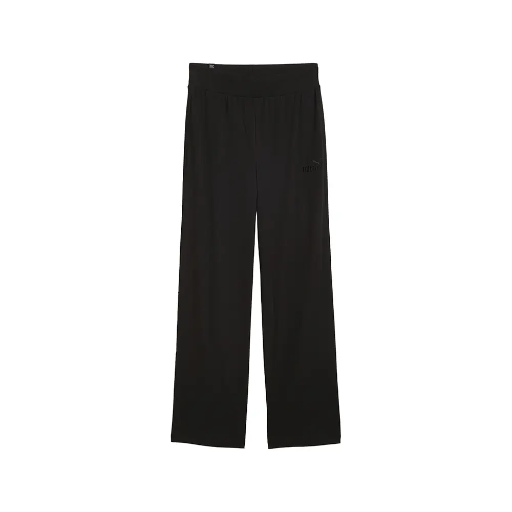 PUMA Womens Elevated Essentials Mid Rise Knit Lounge Pants Casual - Black