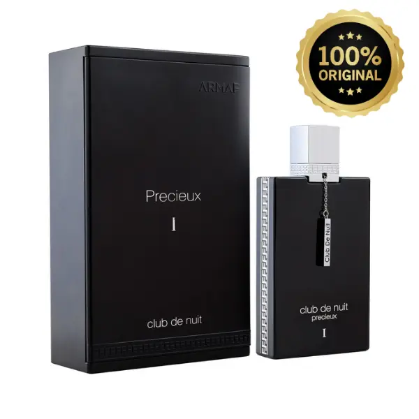 Armaf Club De Nuit Precieux 1 Extrait de Parfum for Men, 55ml 1.85 oz Luxurious Oriental Woody Fragrance with Fruity and Woody Notes, Citrus Woody Fragrance, Woody Amber Cologne