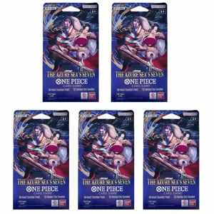 (5) The Azure Sea's Seven Sleeved Booster Pack OP-14 One Piece Trading Card Collectibles