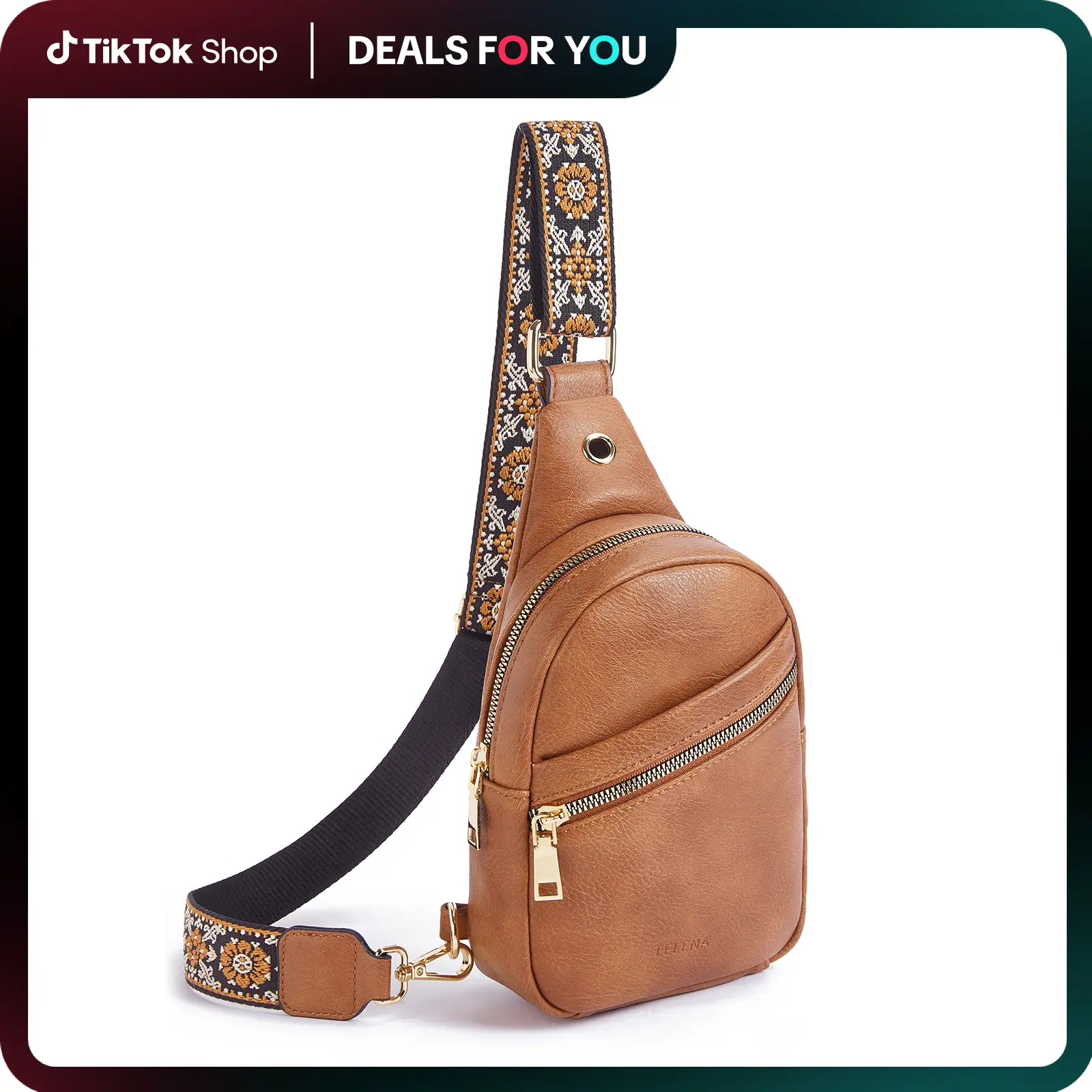 Telena Sling Bag for Women Crossbody Bags for Women Fashion Chest Bag with Adjustable Strap Gift Purse #TikTokShopBacktoSchool