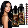 3 in1 hair dye shampoo 500ml, natural plant pigments, no damage to scalp, no side effects, quickly covers white hair, suitable for both men and women,Perfect Gray Coverage,Salon Results at Home