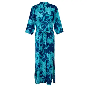 Elina Coral Print Maxi Dress