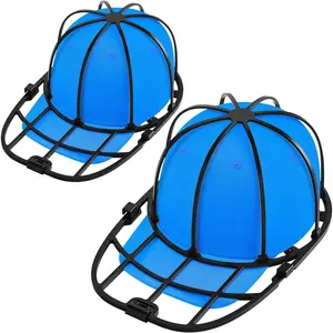 Hat Washer Cage,Hat Washer for Washing Machine and Dishwasher,Baseball Cap Washing Cage,Say Goodbye to Deformed Dirty Hats (Black 2 Pack)