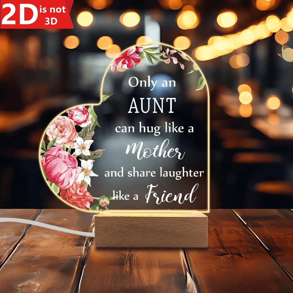Acrylic Night Light — Suitable for Teacher's Day, Christmas, First Day & Retirement.