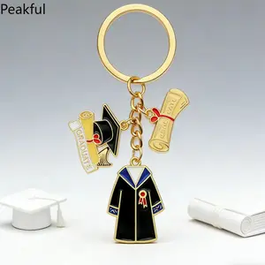 2026 Graduation Charm Keychain, Trending Grad Memory Keepsake Accessory, Exquisite Classic Graduation Souvenir Key Ring, durable metal craft & compact portable design, ideal for high school college graduation gifts meaningful graduate memorial collection