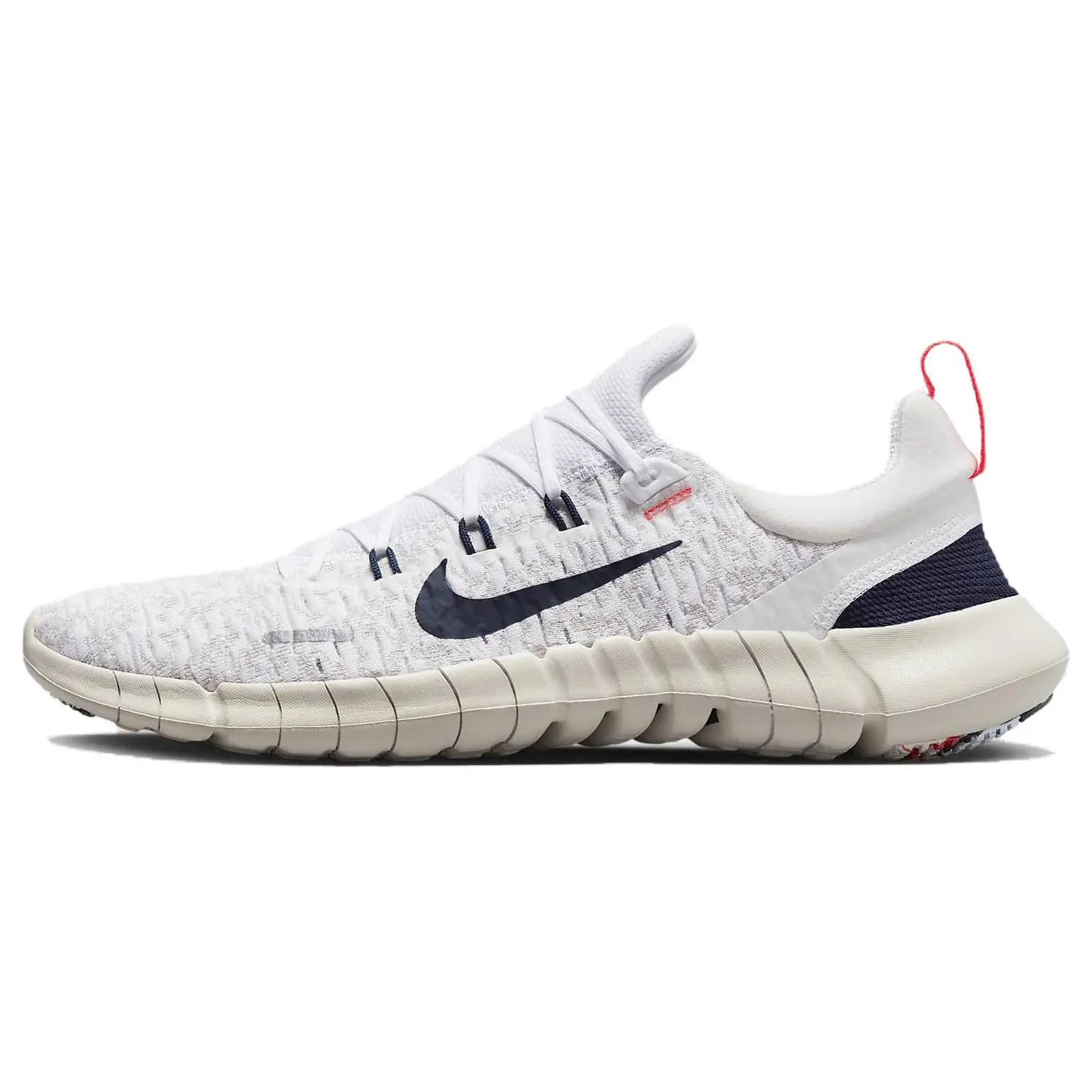 Men's Nike Free RN 5.0 Next Nature Sporty Sustainable Running Trainer - White Obsidian, Breathable, Lightweight, Recycled Materials, Comfortable Fit, Versatile Use