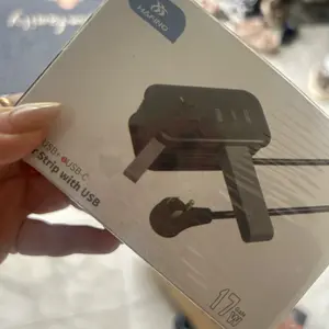 Travel Power Strip, 4FT Wrapped Short Extension Cord, 2 Outlets and 3 USB Ports (1 USB-C), Compact Hotel Travel Essential, Cruise Approved