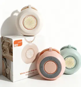 Portable Baby Sound Machine [White Noise for Babies Kids Adults][Timer Function][15 Soothing Sounds][Sleep Boombox] Battery Life, Travel,Registry,Gifts,Shower,Clips on Baby Stroller.Peach