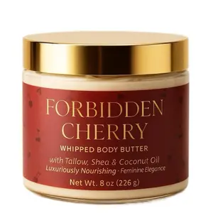 Jae’s Beauty Creations Forbidden Cherry 8oz Whipped Body Butter with Shea Tallow & Coconut Oil Luxurious Nourishing Feminine Elegance