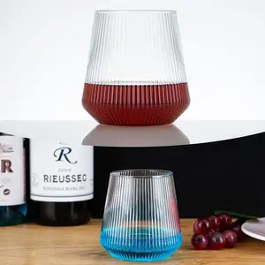 40-Pack Stemless Plastic Wine Glasses | 12oz Premium Unbreakable Cups Crystal-clear Reusable Cocktail Glasses for Indoor Outdoor Weddings, Parties, Bars & Events