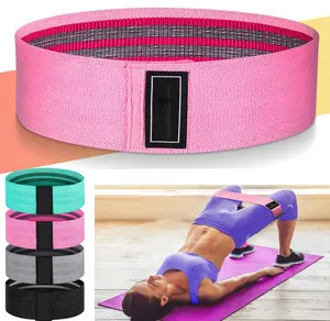 4PCS Resistance Bands for Working Out, Fabric Exercise Bands for Legs and Butt, Workout Bands for Women and Men Strength Training, Booty Band for Yoga Starter Set, Pilates, Rehab, Fitness and Home Workout