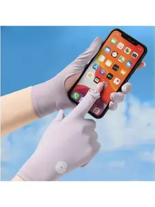 Summer New Sunscreen Touchscreen Short Gloves for Women UV Protection Driving Icy Silk Driver Electric Bike Cycling Thin