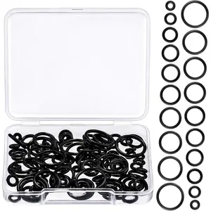 100 Pieces Black O-Rings Silicone Rings Replacement for Ears Piercing Gauges Kit 00G 0G 2G 4G 6G 8G 10G 12G 14G 12 mm