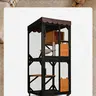Aivituvin Expandable Large-Medium Enclosed Kitty Catio with Wheels, Built-In Scratch Post, Hammock, Resting Box, Outside Entertainment & Safety Space, Indoor-Patio Scratch & Climb Pet Furniture Set