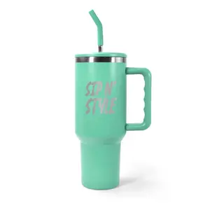 Sip N'Style Cyan Tumbler