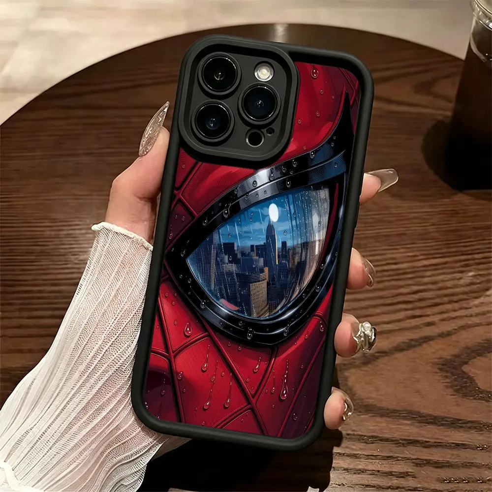 Cool Red Futuristic Window City Aesthetic Design Case for iPhone 17 16 15 14 13 12 11 X XR XS Plus Air  Shockproof Anti Drop Protective TPU Cover, Accessories, Smartphone