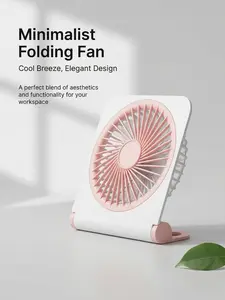Portable desktop fan, desktop folding fan, portable USB fan, outdoor fan, mini fan, foldable personal fan, three-speed adjustable, summer essential product, for home, office, outdoor, beach and travel use.