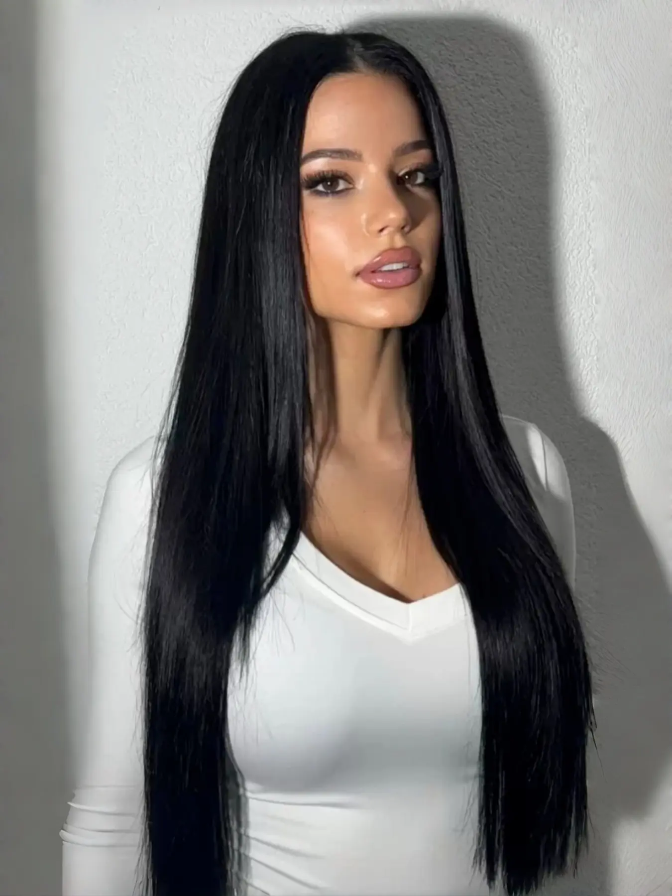 Long Straight Hair Full Lace 360, High Definition Transparent Lace Natural Fit, Premium Fiber Wig Cap for Women Natural Looking Hair Replacement Synthetic Lace Wigs