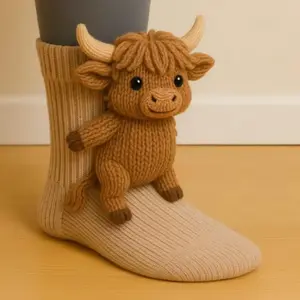 3D Knit Animal Socks | Cute Plush Novelty Funny Socks for Women & Men