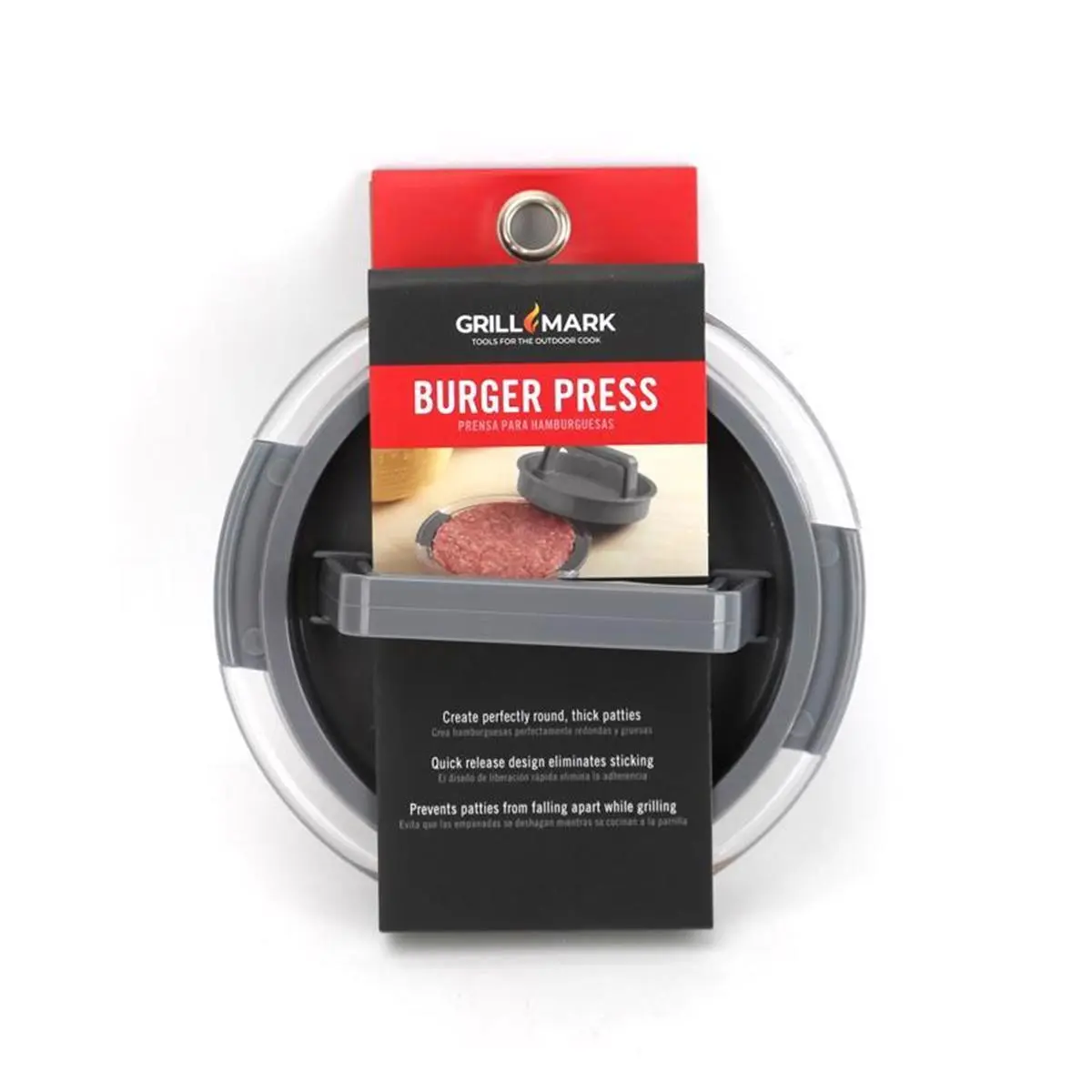 212 MAIN Plastic Round Patty Burger Press, Heat-Resistant Kitchen Gadget for Even Cooking, Grill-Ready Meat Preparation, Essential Kitchen Utensil, Kitchen Gadgets