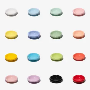 Minimalist Ceramic Pet Bowl Heavy & Stable Dishwasher Safe in Assorted Colors for Pet Feeding